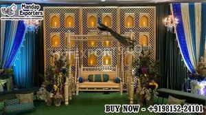 Magnifique mobilier de réception pour mariés, canapé de mariage, scène de Sangeet personnalisée, superbe scène de Mehndi à Londres - Product Image 6