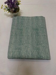 <b>Sage</b> Green Geometric Hand Block Printed Lightweight Eco-Friendly Cotton Fabric Modern Jaipur Dress Material Home Decor Girls - Product Image 4