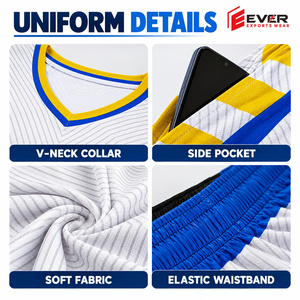 Ensemble de maillots de basket-ball sublimés personnalisés, uniformes en mesh sans manches, 100% polyester, vêtements de sport respirants - Product Image 5
