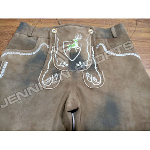 Pantalones Cortos de Cuero de Vaca Estilo Bávaro para Hombre, Transpirables, Ecológicos, con Bordado Estilo Oktoberfest - Product Image 2