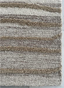 Tapis indien tufté à la main en laine naturelle non teinte, abstrait, à poils épais, moderne, avec envers antidérapant en latex, formes et dimensions personnalisées Aisha - Product Image 4