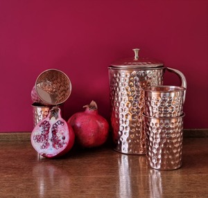 Distressed Look Vintage Style Copper Water Jug 1.8L Eco-Friendly Durable Solid Finish Custom Factory Wholesale Wine Drinks <b>Beer</b> - Product Image 1