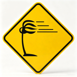 Señalización de Advertencia de <span class=keywords><strong>Viento</strong></span> Fuerte de Grado Industrial, Anticorrosión, de Aluminio, Alta Reflectividad, para Exportación - Product Image 2