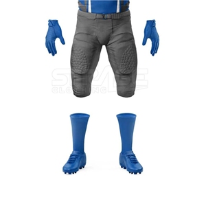 Uniforme de Fútbol Americano Azul Grisáceo Sublimado, Transpirable, Cuello en V, Manga Corta, Ropa Deportiva para Hombre, Ajuste Atlético para Todas las Temporadas - Product Image 2