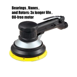 2-<b>Hand</b> Gear-Driven Sanders 900RPM Air Sander 3/16"(5) Central-<b>Vacuum</b> Sander 6 in Disc for Car HG4-C6 - Product Image 1