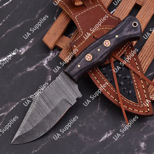 Couteau de chasse Skinner à lame fixe en acier Damas forgé, pleine longueur, ultra-affûté, pour camping et activités extérieures, industriel/extérieur, ODM/OEM, DIY - Product Image 2