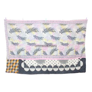 Indian Vintage Sari Patola Patchwork Kantha <b>Quilt</b> Indian Reversible Hand Stitched Heavy <b>Throw</b> Old Sari Blanket Patch Work Heavy - Product Image 4