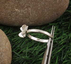 Anillo Apilable Clásico de Plata de Ley con Mariposa Vintage para Mujer, Piedra Preciosa Certificada, Idea de Regalo de Aniversario - Product Image 4