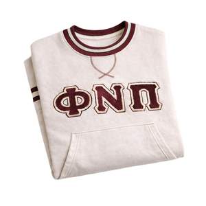 Sudadera de chenilla Kappa Alpha Psi Phi Nu Pi Kream, talla estándar, forro polar premium, cresta bordada con letras griegas, ropa de fraternidad - Product Image 6