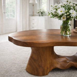 Mesa de Centro Moderna Luxali de Madera Maciza para Sala de Estar, Hecha a Mano, Ecológica, Duradera, Fácil de Limpiar, Decoración Antigua, Muebles para el Hogar - Product Image 3