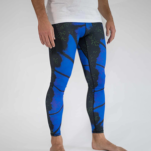 Wholesale Men's Sport Seamless Compression Fitness Tights <b>Leggings</b> Custom Design Elastic Waist Anti-Bacterial Breathable - Product Image 5