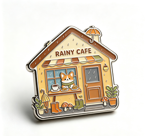 Pin de Solapa Esmaltado Personalizado, Pin Metálico Estilo Antiguo, Pin de Animal para Café, para Regalo y Ropa - Product Image 4