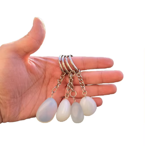 High quality Crystal Keychain Opalite Tumbled <b>Key</b> Chine Natural Stone <b>Key</b> <b>Holder</b> Gifts for Women <b>Key</b> <b>Chain</b> wholesale - Product Image 4