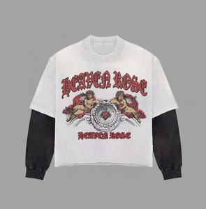 Camiseta Holgada para Hombre, Lavado Ácido, 100% Algodón, Estilo Vintage, Oversize, Streetwear, Casual - Product Image 6