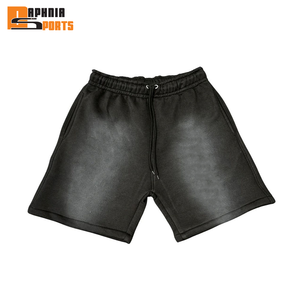 Pantalones Cortos Personalizados de Alta Calidad 100% Algodón con Lavado Ácido y Efecto Desgastado para Hombre, Estilo Vintage, Lavado al Sol, Ropa Urbana Informal, Diseño Sólido - Product Image 1