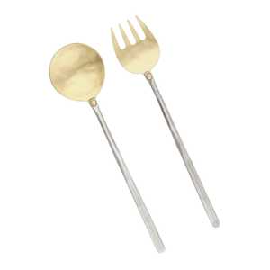 ชุดเสิร์ฟสลัดโลหะขายดีที่สุดในราคาขายส่ง พร้อมบริการสกรีนโลโก้ - Product Image 5