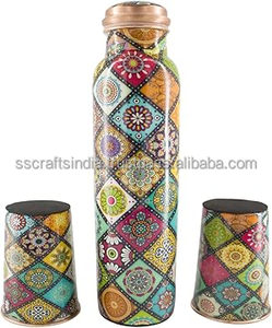 High Polished Heavy Duty Classic <b>Copper</b> <b>Bottle</b> with Large Capacity for Safe <b>Drinking</b> Fitness & Home Use - Product Image 3