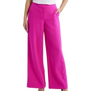 Nouveau Meilleur Design Plaine Femmes Robe Pantalon Respirant Vente en Gros Extérieur Porter Flare Empilé Plus Taille Élastique Déchets Logo Personnalisé - Product Image 1