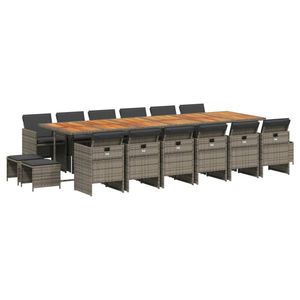 Set da Pranzo da Giardino Grigio Scuro Marrone - Product Image 2