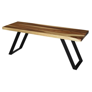 Banco de Jardín Plegable de Madera de Acacia, Muebles de Exterior Duraderos de Hierro, Sillas de Jardín Impermeables, Juego de Muebles de Exterior - Product Image 1