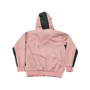 Conjunto Deportivo de Chaqueta con Capucha y Pantalones Cortos para Mujer, Color Rosa y Negro, Corte Holgado, Estilo Deportivo, Primavera-Verano, 2 Piezas - Product Image 2