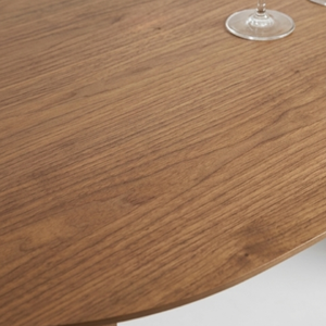 Table à manger ovale en bois massif, design minimaliste, moderne et écologique, pour la maison, l'hôtel et les salles à manger de villas - Product Image 4