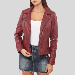 2026 New Custom Design High Quality Women Leather <b>Jackets</b> Wholesale Price Solid Material Women Leather <b>Western</b> <b>Jacket</b> - Product Image 3