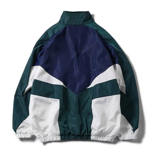 Custom Men’s XL Nylon Windbreaker <b>Jacket</b> Vintage Sports Athletic Track <b>Jacket</b> Casual <b>Patchwork</b> Zipper <b>Jacket</b> - Product Image 2