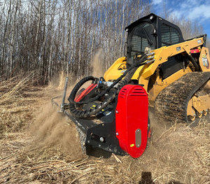 Chargeuse compacte sur chenilles Cat 275 XE avec attache de broyeur forestier, machine de construction compacte haute performance pour travaux lourds - Product Image 4