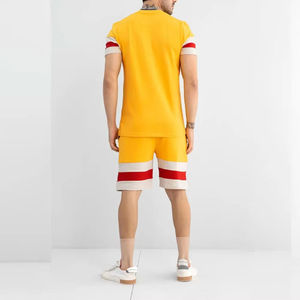 Ensemble short et t-shirt décontracté d'été pour homme, personnalisé OEM, en coton, design 2-en-1, vente en gros - Product Image 3