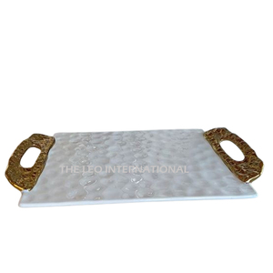 Luxury-Inspired Creative Decor Metal Glass <b>Mirror</b> <b>Tray</b> With Charming Edges For Stylish Home Decor And Wedding Centerpiece Ideas - Product Image 6