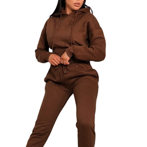Custom Womens Cropped <b>Jogger</b> Set Breathable Sweatshirt Tracksuit Fashion Fitness Apparel Bulk Supplier Pakistan - Product Image 1