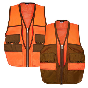 Bright Orange Hunting <b>Vest</b> Adjustable Shell Bag <b>Utility</b> Game Bird Carrier Outdoor Shooting Waistcoat For Men - Product Image 3