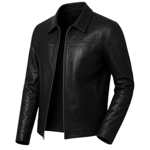 Veste de sport unisexe noire 100% polyester coupe-vent style universitaire, col rabattable, fermeture à bouton unique, coupe ajustée, idéale pour le printemps - Product Image 3