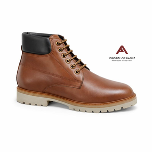 <b>Men's</b> Brown for <b>Boots</b> Classic Lace Hidden <b>High</b> Heel Ankle Workwear Desert <b>Boot</b> Outdoor Party Shoes Casual Height Increasing - Product Image 2