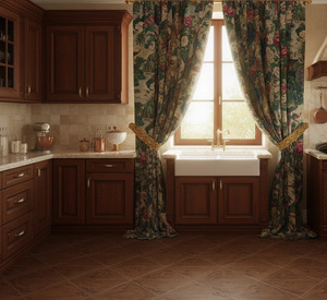Elegant Pagoda Inspired Floral <b>Curtains</b> 70% Light Blocking Decorative Window Drapes <b>for</b> Living Room Bedroom Modern Interior - Product Image 4