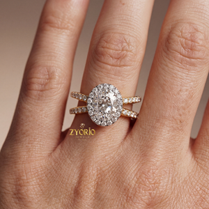 Sterling Silver Lab Grown Diamond Oval Cut Halo Engagement <b>Ring</b> <b>Split</b> Shank Pave Set Bridal Wedding Party <b>Ring</b> High Quality - Product Image 3