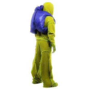 Conjunto de sudadera con capucha y pantalones de chándal desgastados lavado ácido de gran tamaño pesado de 700 GSM de retazos personalizados, chándal acampanado, ropa de hombre - Product Image 4