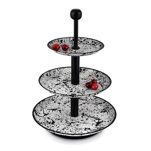 Supports à gâteaux de mariage de luxe en métal, présentoirs à gâteaux pour buffet, pour décorations de fête d'anniversaire - Product Image 1