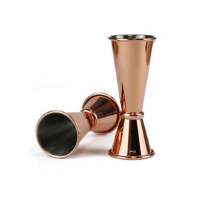 Copper Beer Jigger Cocktail Shaker <b>Measuring</b> Jigger Glass Best Selling Measure Shot Glass for Barware <b>Tool</b> - Product Image 3