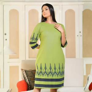 Elegante Vestido Verde de Lino para Mujer - Product Image 2