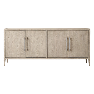 Aparador Moderno Minimalista de Madera de Teca Sólida con Diseño de Cuatro Puertas, Aparador Buffet para Comedor de Hotel o Villa - Product Image 1
