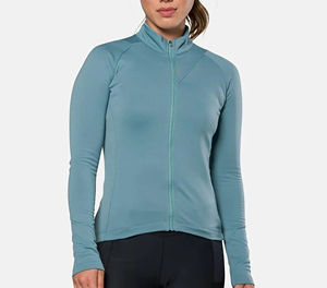 Maillot de cyclisme unisexe à manches longues, veste de vélo de route à fermeture éclair intégrale, séchage rapide, 100% polyester, évacuation de l'humidité, anti-UV - Product Image 3