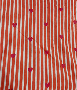 Fabric Pink Striped Poplin Fabric With <b>Red</b> Hearts Breathable Cotton For Baby Bedding Home Textile - Product Image 5