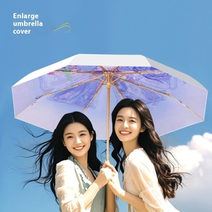 Sombrilla de Doble Capa con Protección UV para Mujer, 70% de Apertura Manual, Parasol Plateado de Titanio 8k, Moderno y de Alta Estética - Product Image 4