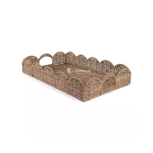 Bandeja de Cama de Ratán, Bandeja de Desayuno con Patas Plegables, Bandeja de Servicio de Lujo para Dormitorio, Sofá y Cuidado Hospitalario - Product Image 4