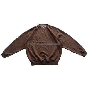 Sweat-shirt à col rond 100% coton personnalisé Vintage sweats à capuche lavés à l'acide pull uni surdimensionné pour hommes - Product Image 4