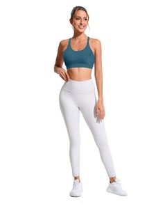 Seamless Moisture Wicking Sports Bra <b>Mesh</b> Back Detailing Spaghetti Racerback Design Pullover Workout <b>Crop</b> <b>Top</b> Blanks - Product Image 5