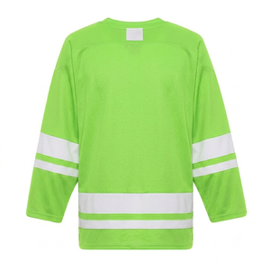 manufacturer lime green Ice Hockey Jersey Professional printed design custom team name durable <b>athletic</b> wear team training - Product Image 2