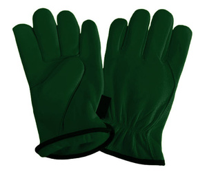 Gants de sécurité industriels haut de gamme pour hommes en cuir de chèvre grainé, antistatiques, respirants, durables, entièrement doublés en polaire, avec serrage élastique - Product Image 2